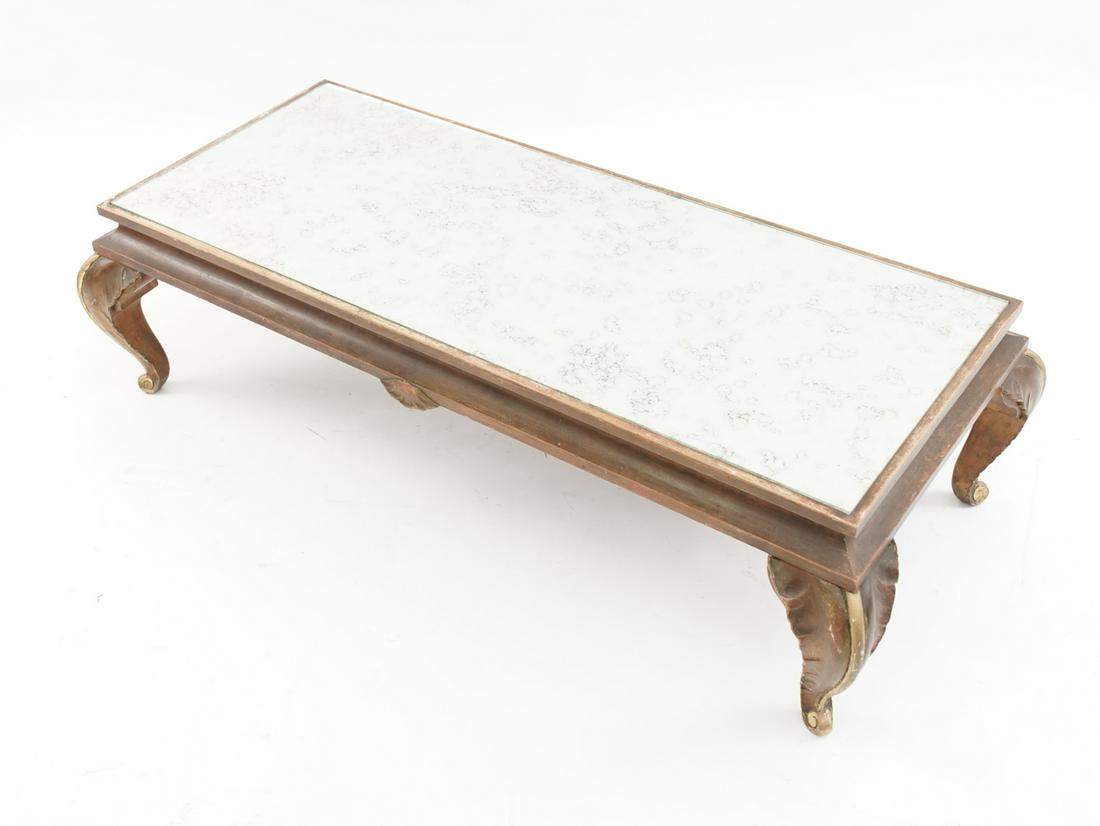 VINTAGE ROCOCO MIRROR TOP COFFEE TABLE (1 of 15)