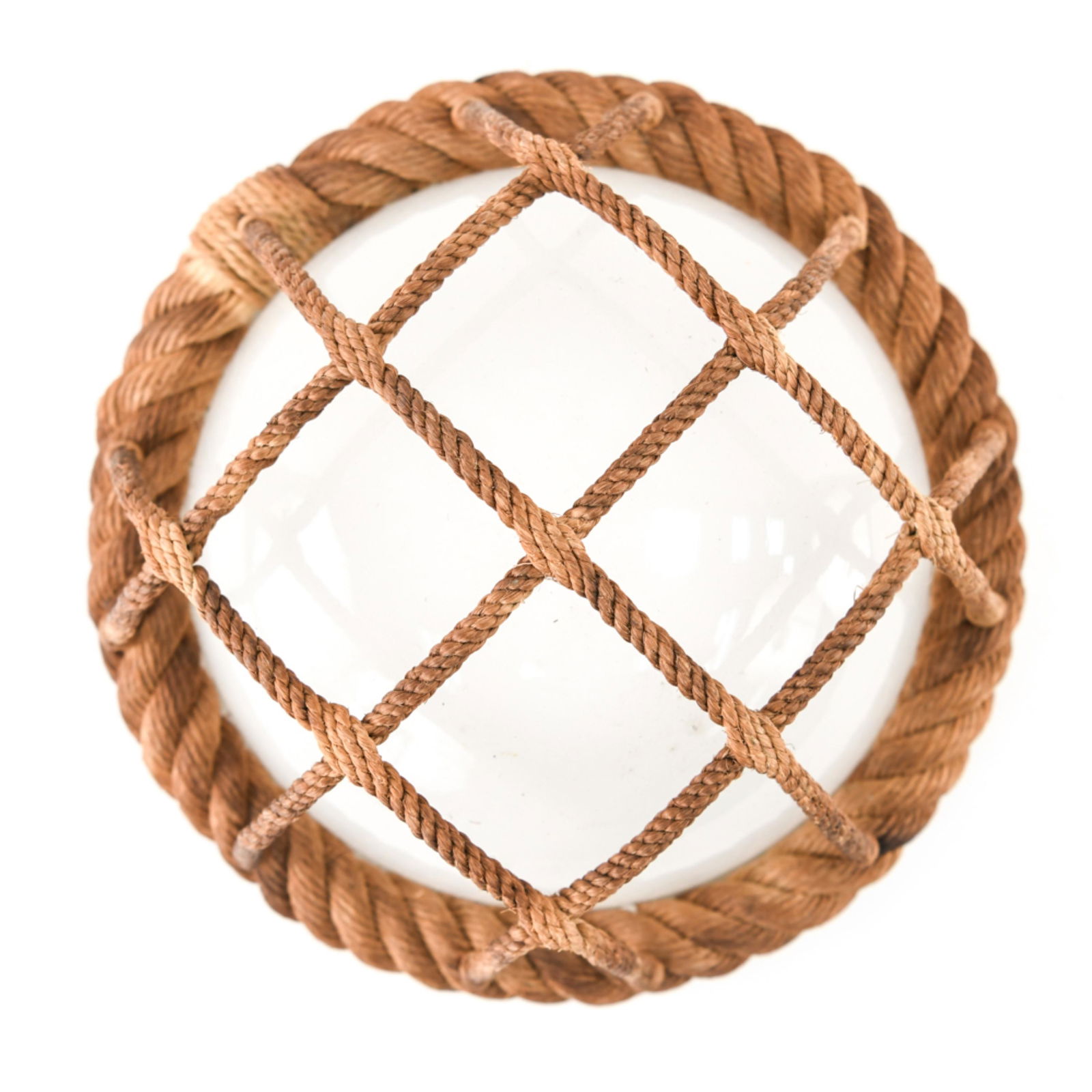 AUDOUX MINET ROPE & GLASS FLUSH MOUNT FIXTURE (1 of 6)