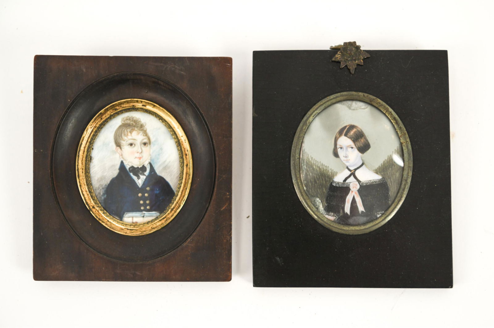 (2) EARLY 19TH C. MINIATURE PORTRAITS (1 of 6)