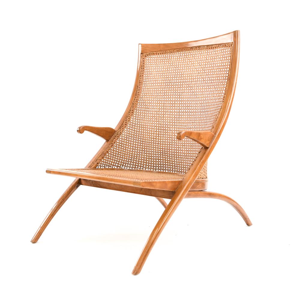 CANED TEAK LOUNGE CHAIR (1 of 16)