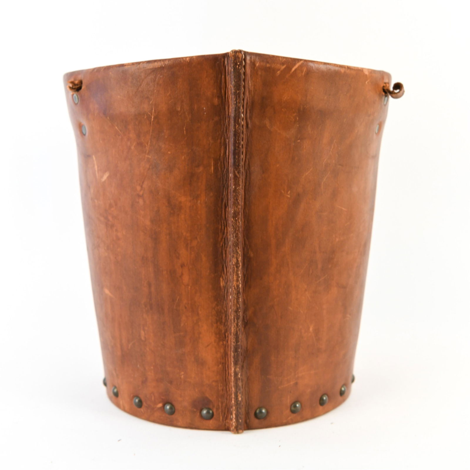 G. KEELER LEATHER WASTE BASKET (1 of 10)