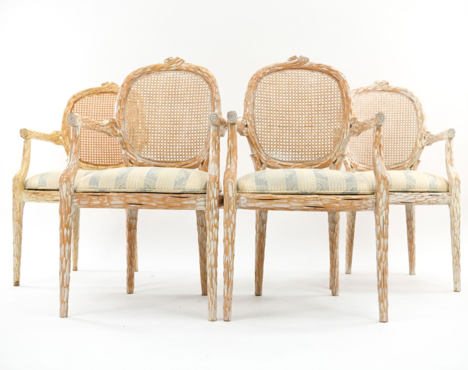 (4) FRENCH STYLE CANE BACK ARM CHAIRS (1 of 14)