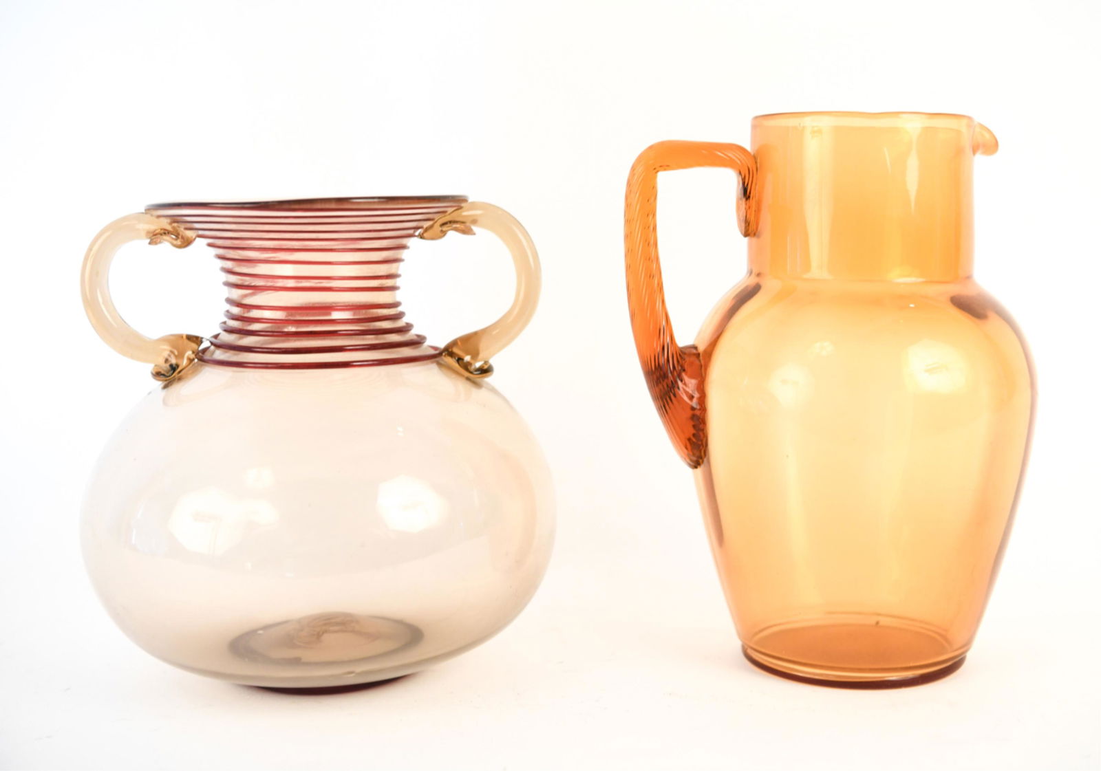 (2) ANTIQUE AMERICAN GLASS VESSELS (1 of 9)