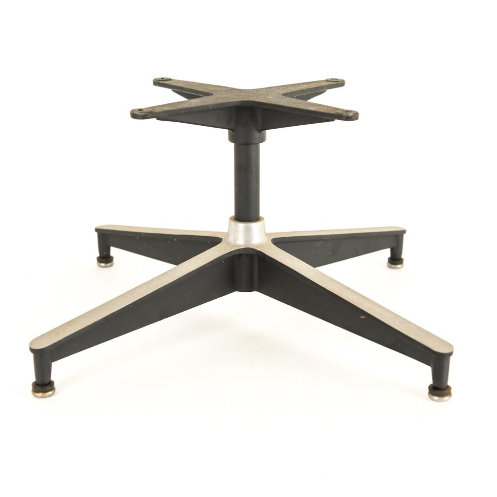 CHARLES EAMES HERMAN MILLER OTTOMAN BASE: Vintage 1960s Charles Eames Herman Miller ottoman base. Model # 671. Dimensions: H 10.5" x W 23" x D 23" Condition: Pitting to metal.