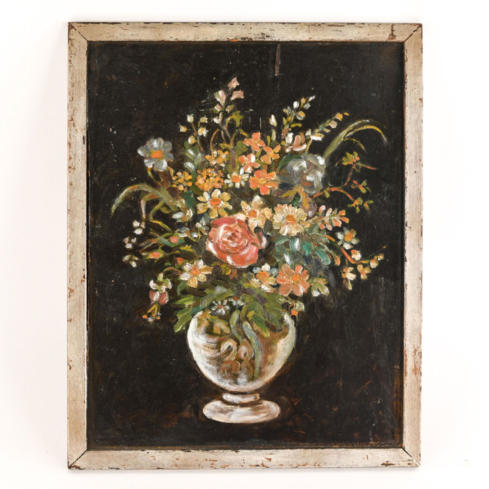 EARLY AMERICAN STILL LIFE OIL ON BOARD (1 of 8)