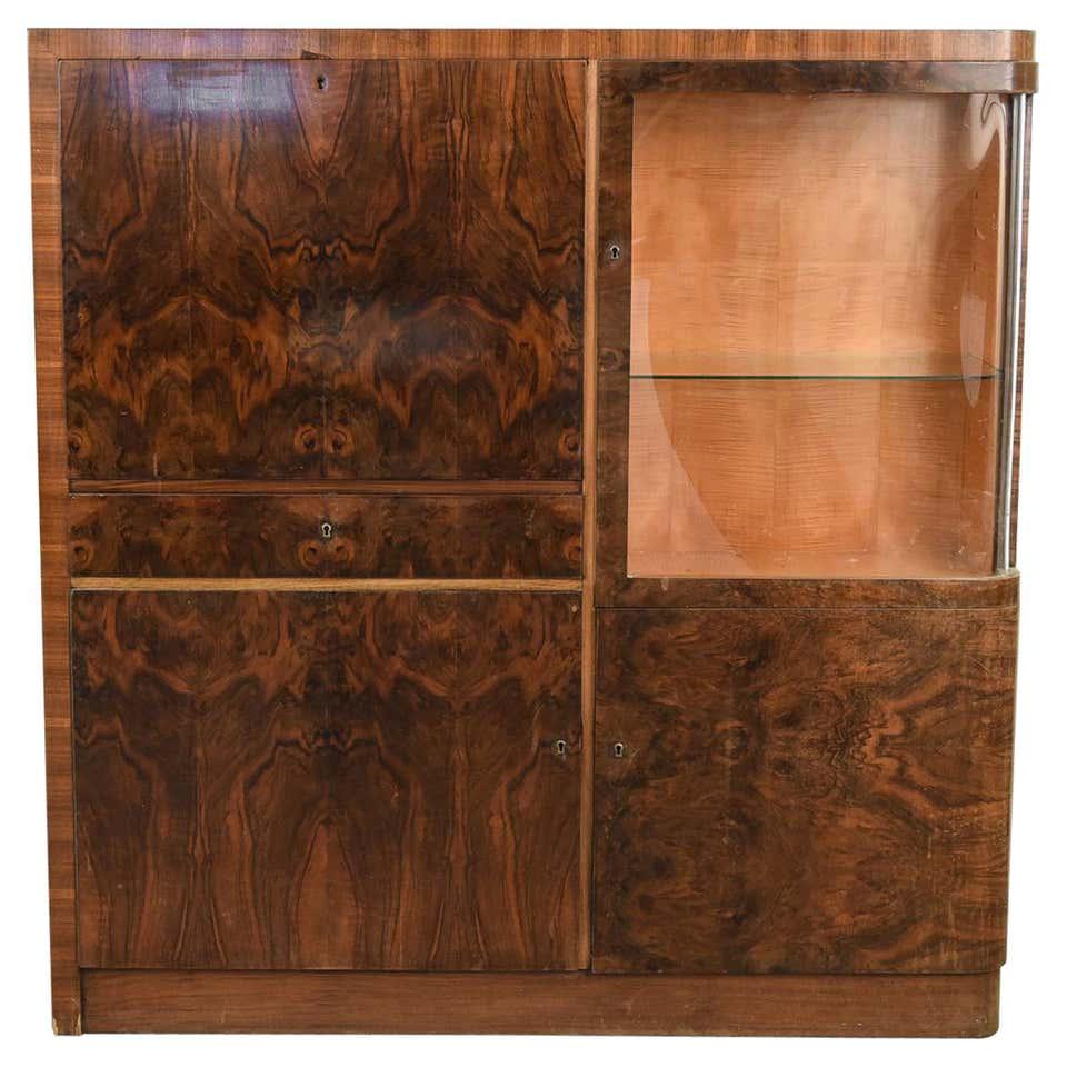 ART DECO BURLWOOD CABINET (1 of 11)