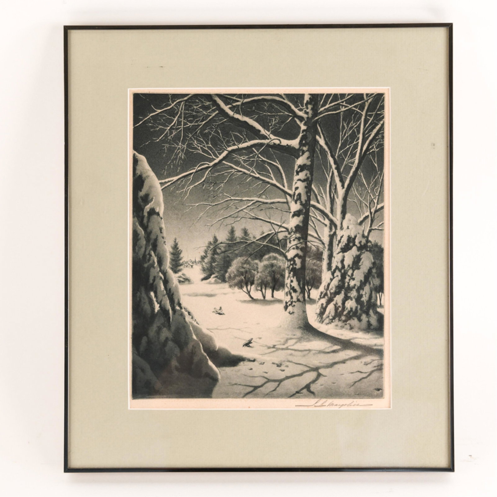 SAMUEL MARGOLIES WINTER SCENE PRINT (1 of 7)
