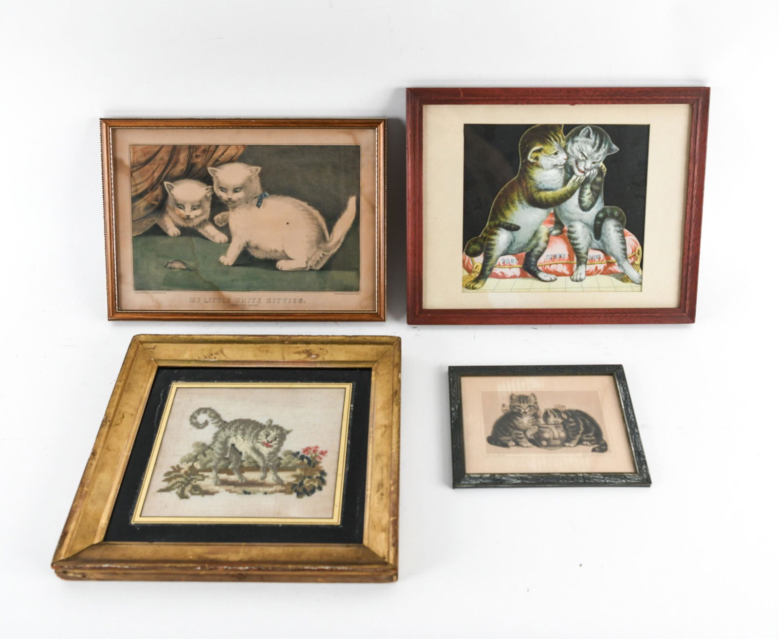 (4) VINTAGE & ANTIQUE CAT PRINTS ETC. (1 of 18)