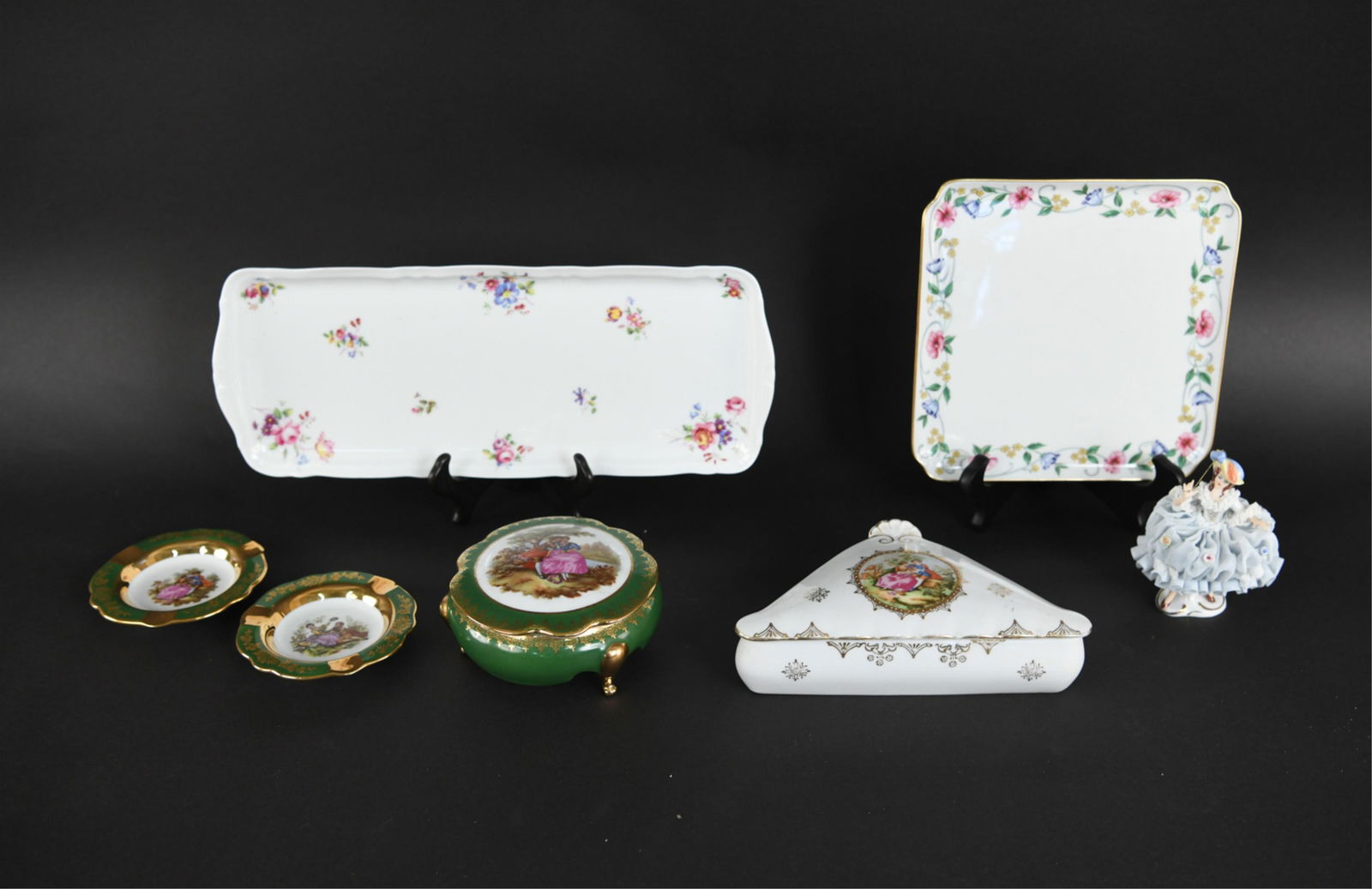 PORCELAIN GROUPING INCL. LIMOGES (1 of 14)