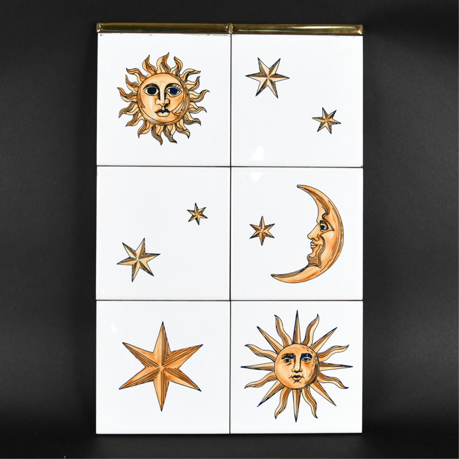 CERAMIC SUN MOON STARS TILE ART (1 of 9)