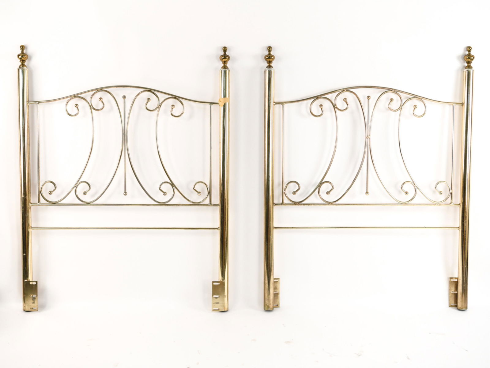 BRASS TONE HEADBOARD & FOOTBOARD (1 of 8)