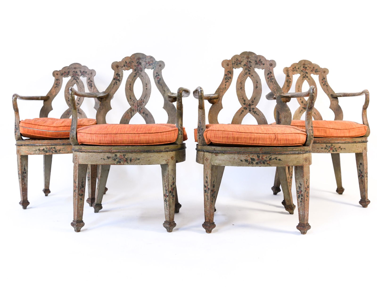 (4) 18TH C. ITALIAN PAINTED ARMCHAIRS (1 of 20)