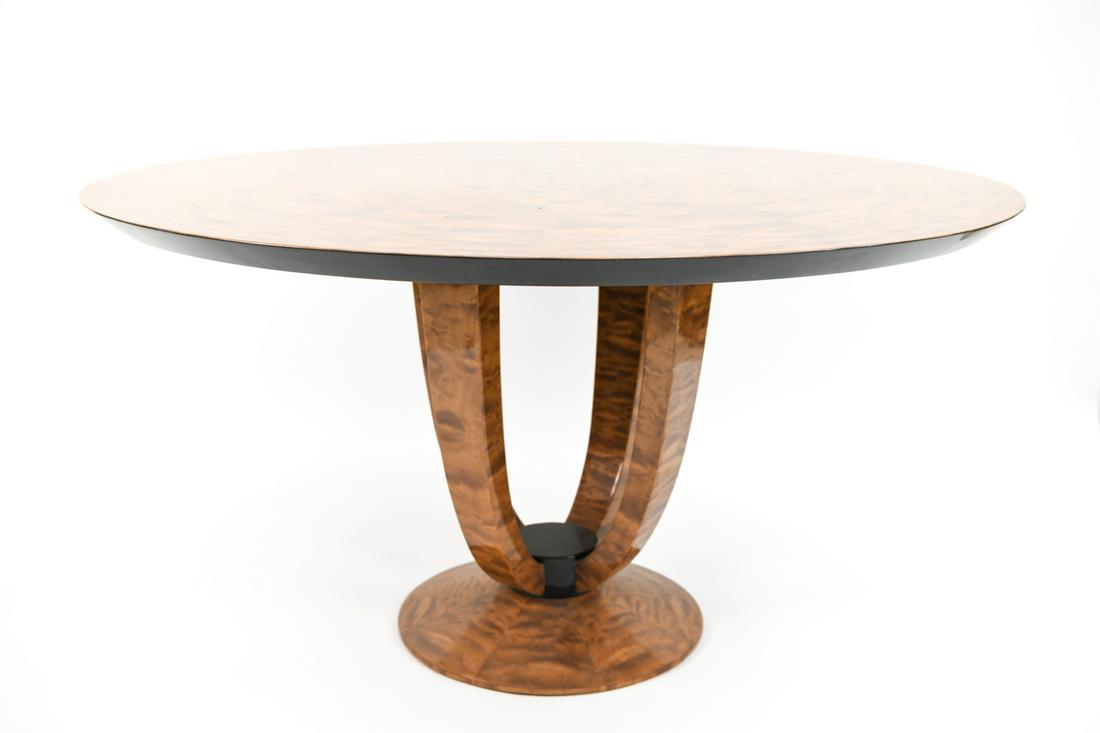 PACE ART DECO STYLE DINING TABLE W/ EXOTIC WOODS (1 of 15)