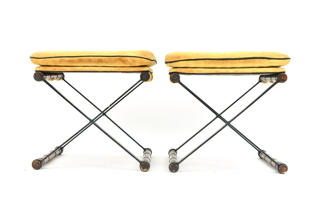 PAIR OF AFTER CLEO BALDON X-BASE BENCHES (1 of 13)