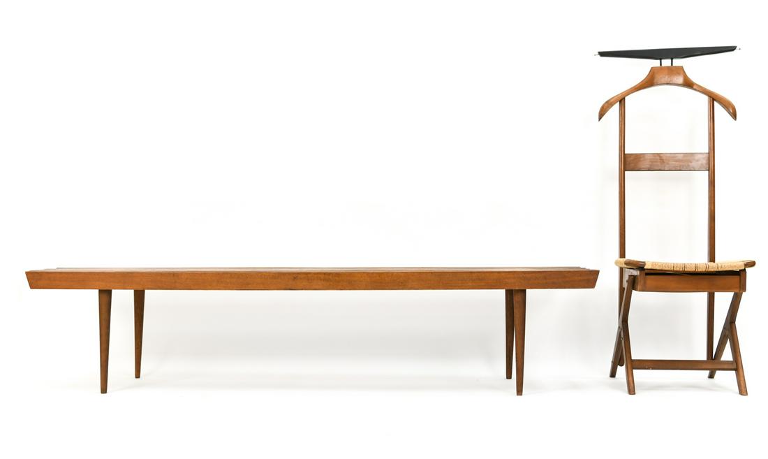 DANISH STYLE SLAT BENCH AND VALET (1 of 20)