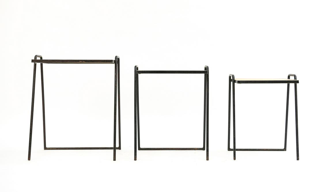 IRON AND WOOD NESTING TABLES (1 of 11)