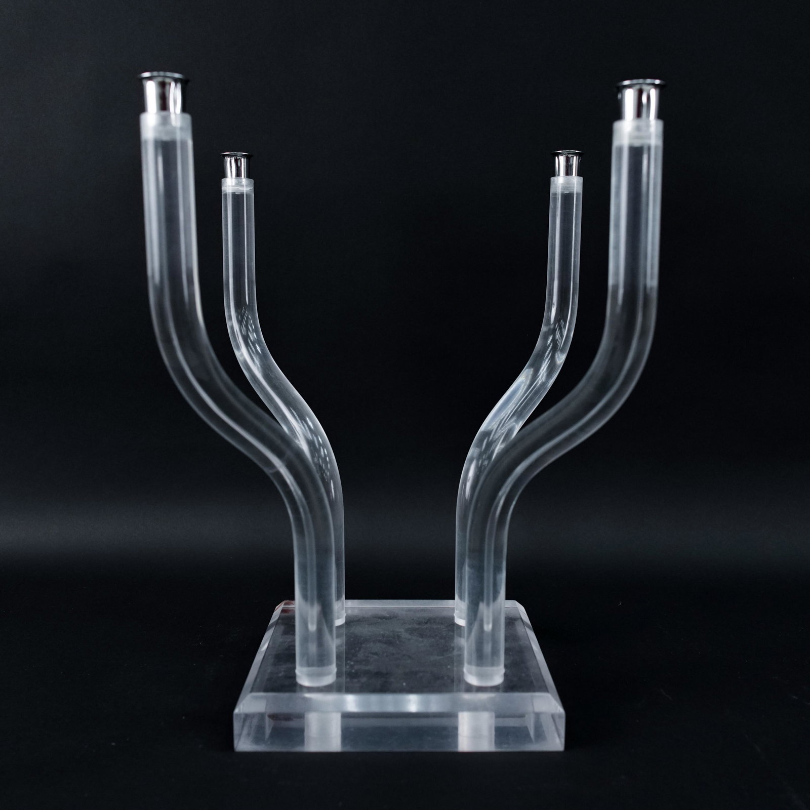 LUCITE SCULPTURAL CANDELABRA (1 of 16)