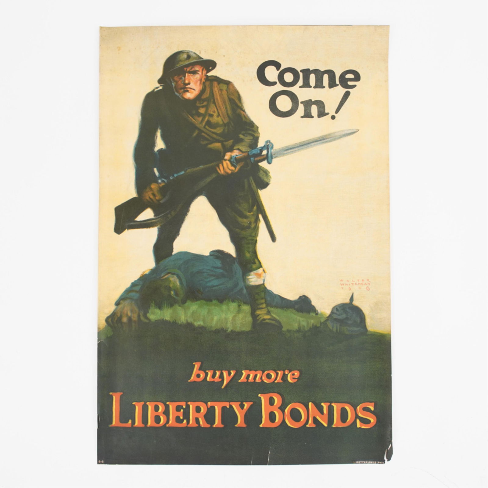 WALTER WHITEHEAD ORIGINAL WWI POSTER 1918 (1 of 9)
