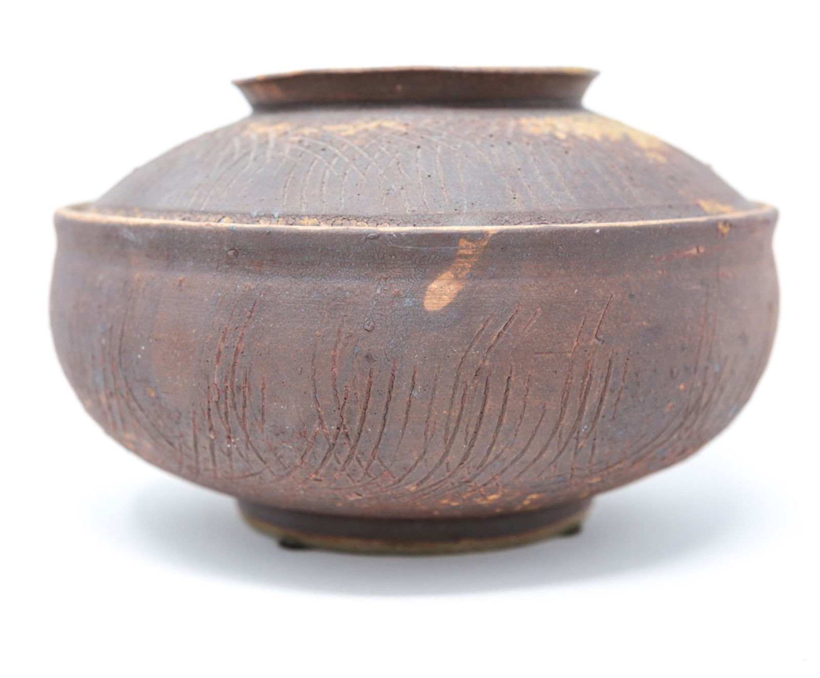 ASIAN STUDIO ART POTTERY LIDED BOWL (1 of 17)