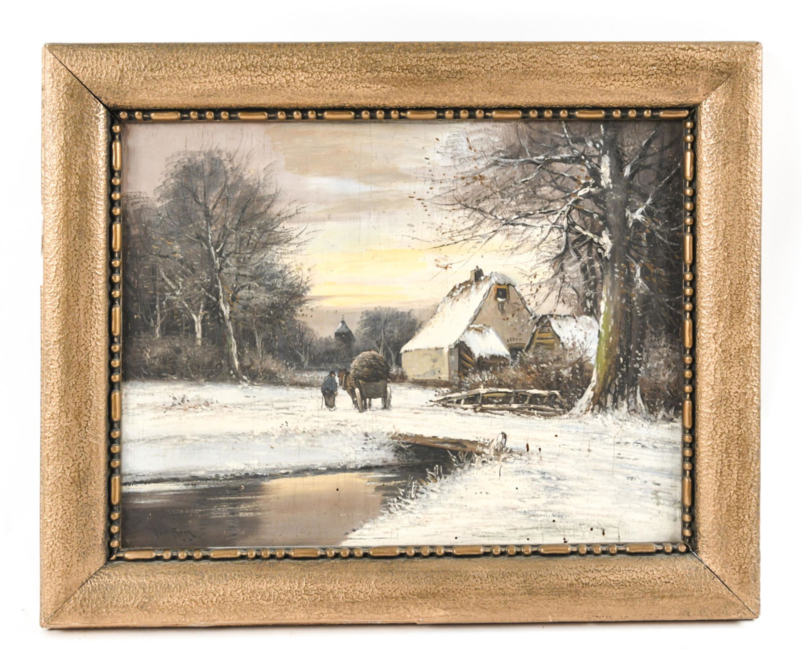 SIGNED 19TH CENTURY OIL ON PANEL (1 of 8)