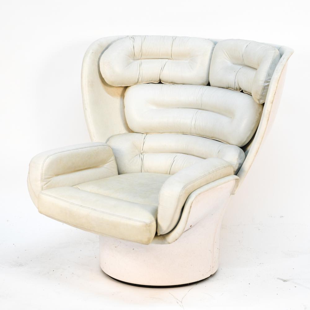 JOE COLOMBO FOR COMFORT LEATHER ELDA LOUNGE CHAIR (1 of 20)