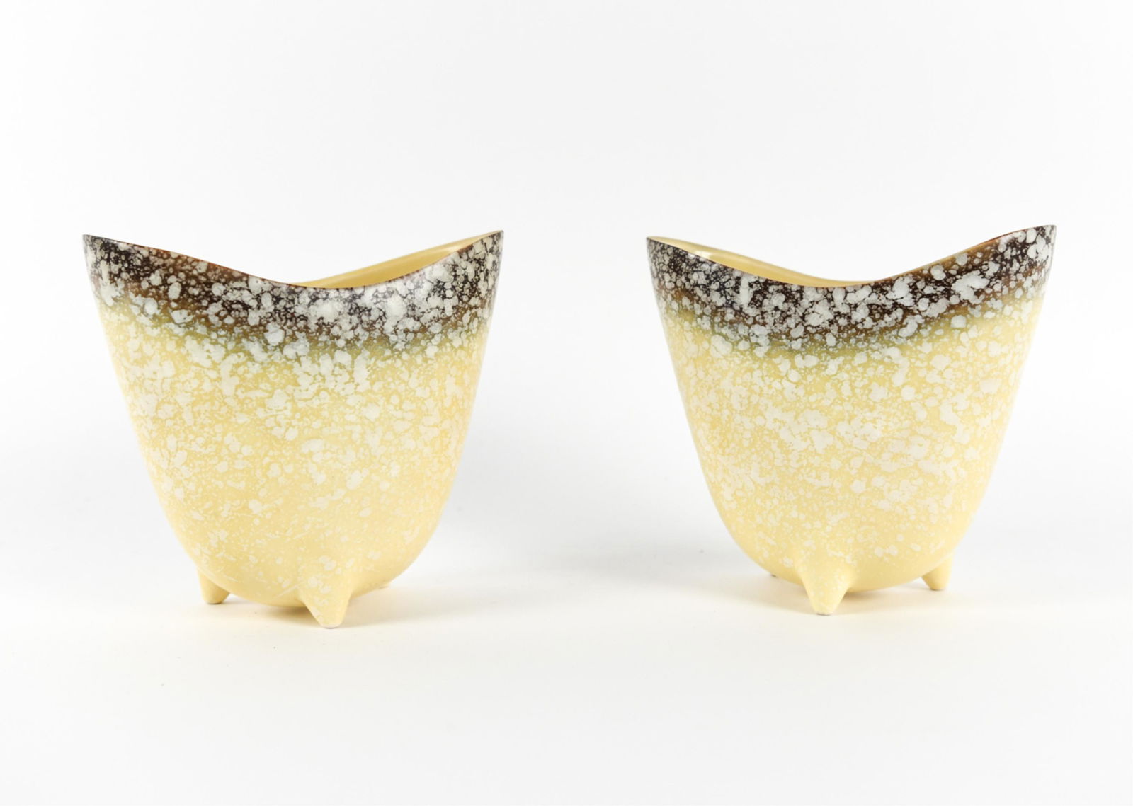 ABSTRACT MID-CENTURY CERAMIC PLANTERS (1 of 6)