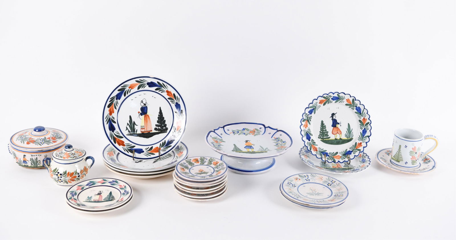 GROUPING OF QUIMPER FAIENCE (1 of 16)