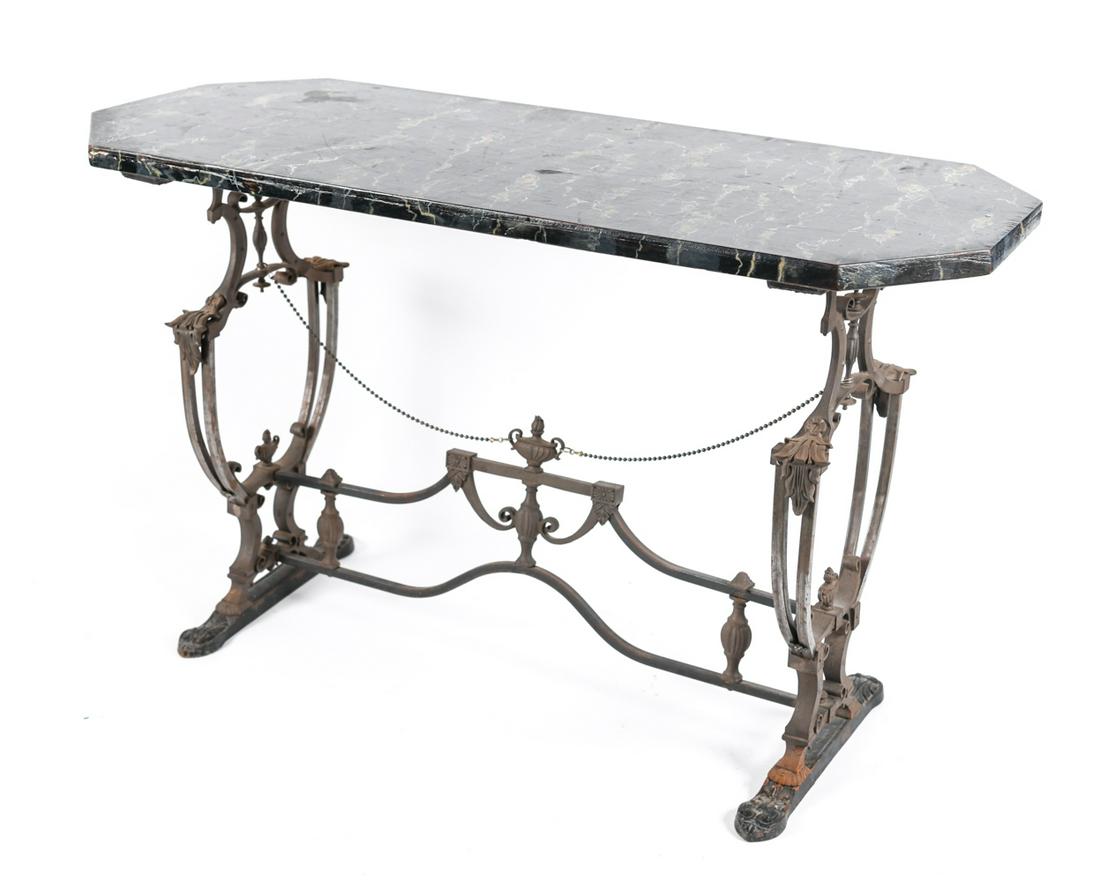 FAUX MARBLE TOP CONSOLE (1 of 19)