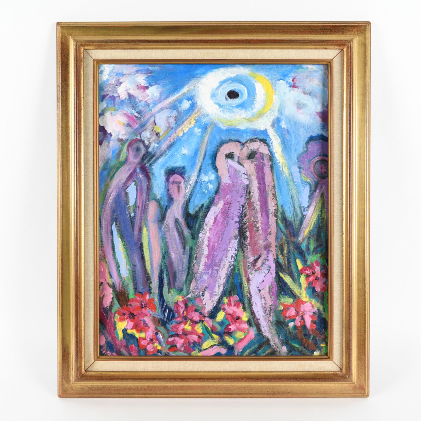 TOBY HELLER, AMERICAN (1927-2017) O/B: Signed lower left. Dimensions: (Frame) H 25.5" x W 21" (Board) H 20" x W 16" Condition: Board loose in frame.