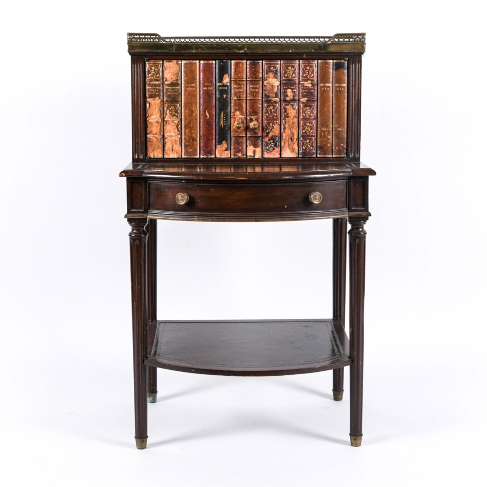 FAUX BOOK FRONT SIDE TABLE CABINET (1 of 11)