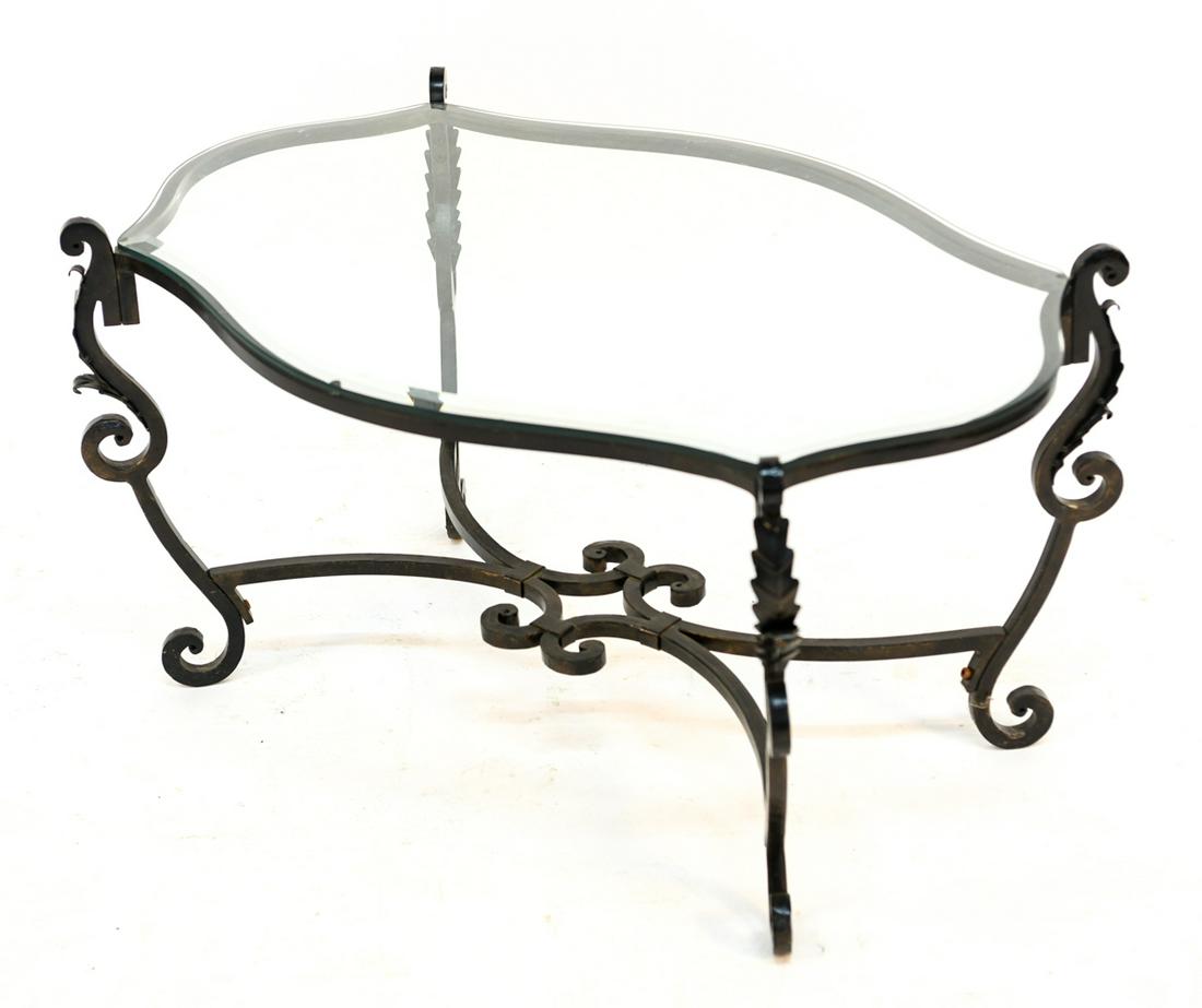 GLASS AND IRON COFFEE TABLE (1 of 15)