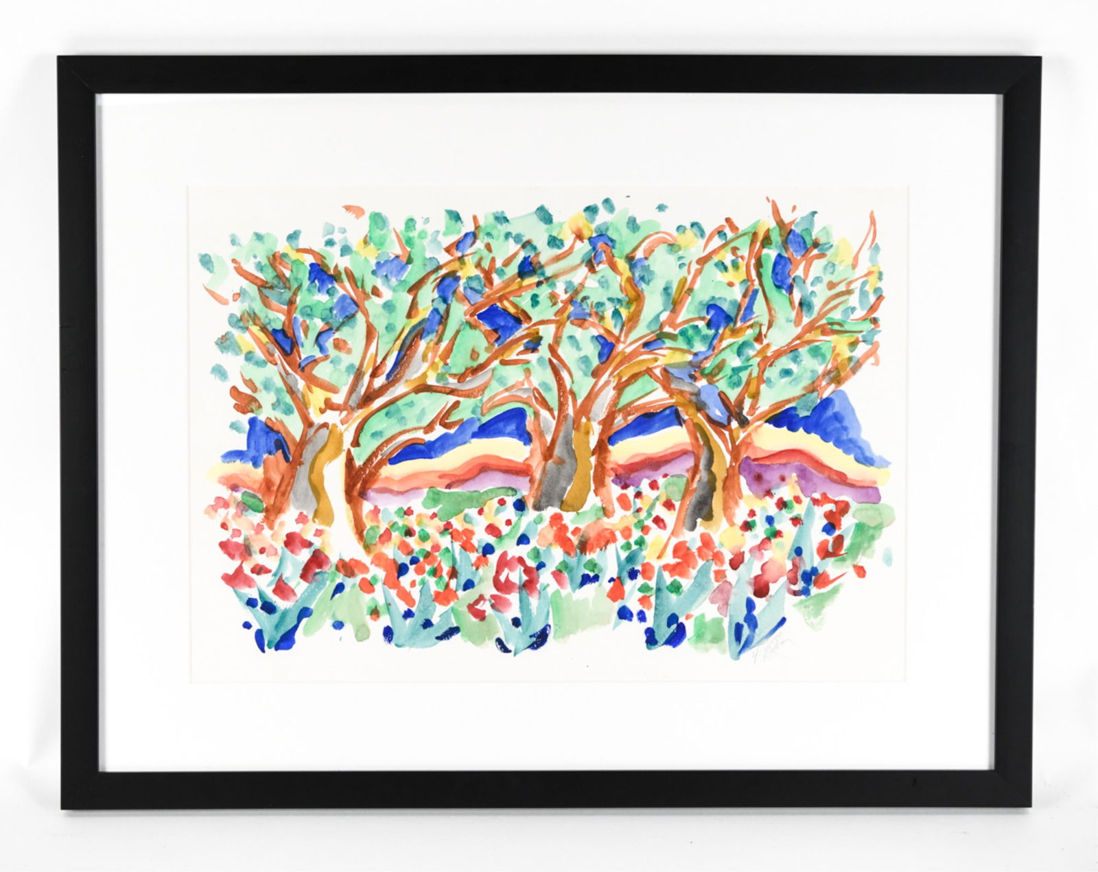 WATERCOLOR OF ABSTRACT TREES (1 of 8)