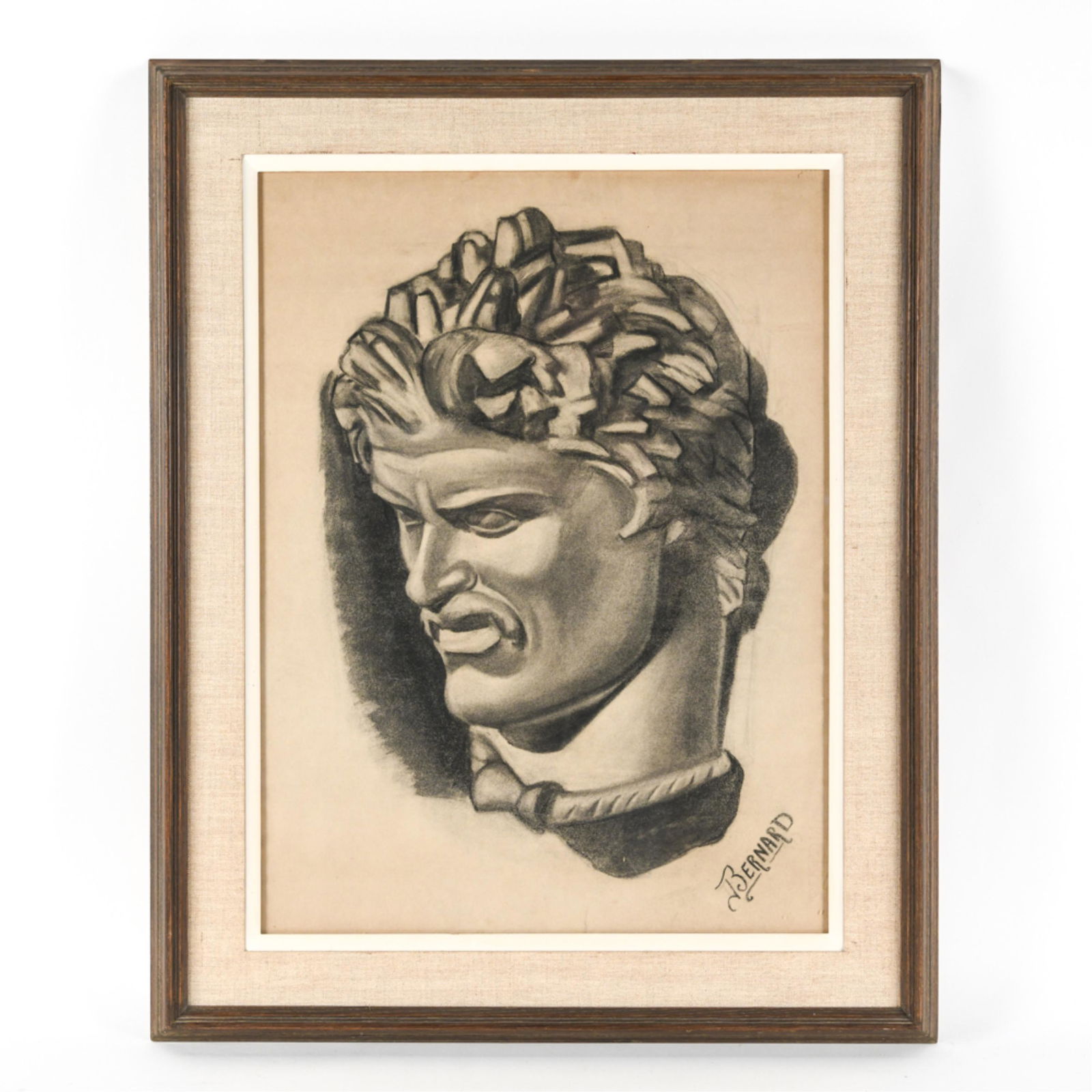 CHARCOAL SKETCH OF CLASSICAL MARBLE BUST (1 of 12)