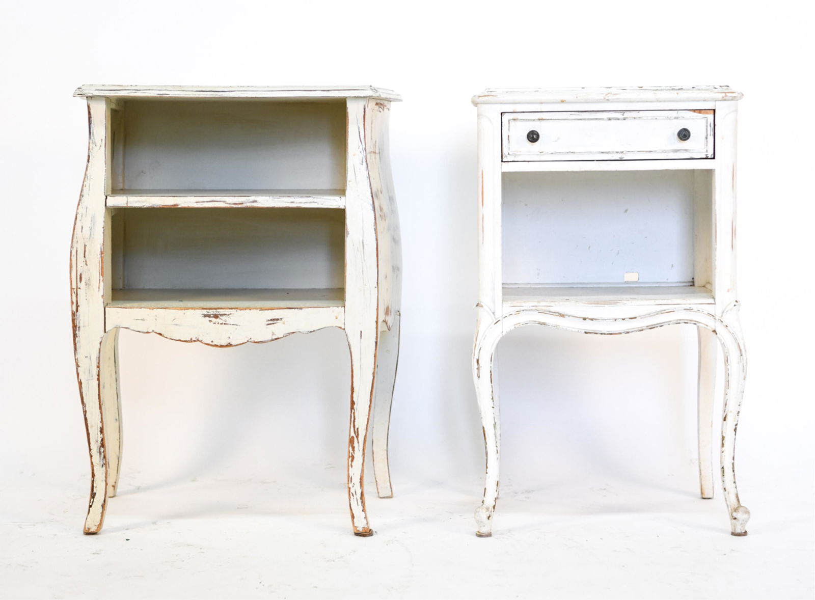 (2) PAINTED WHITE SIDE TABLES (1 of 20)