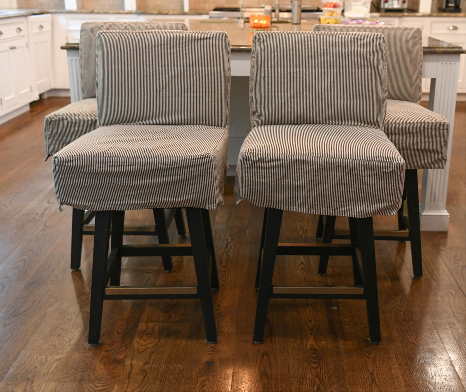FOUR LEE CONTEMPORARY UHOLSTERED BARSTOOLS (1 of 8)