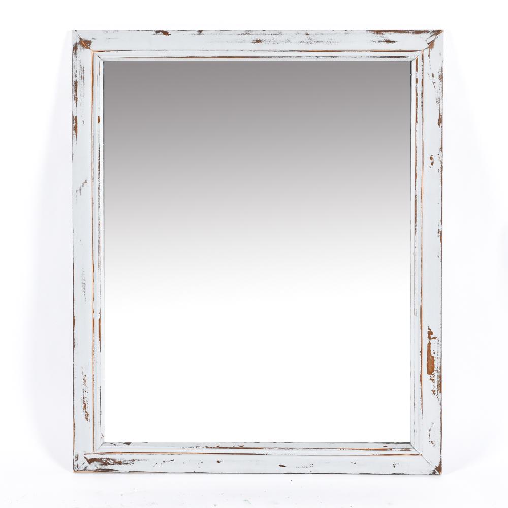 DISTRESSED PAINT FRAME WALL MIRROR (1 of 5)