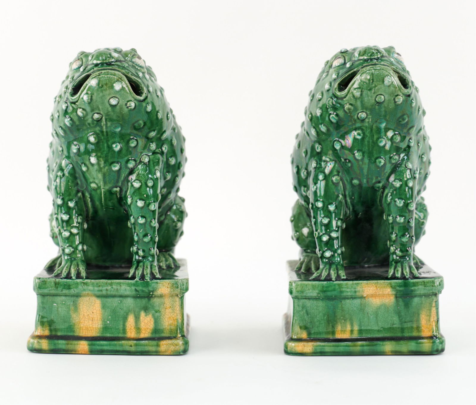 CHINESE 20TH C. DECORATIVE CERAMIC FOO TOADS (1 of 11)