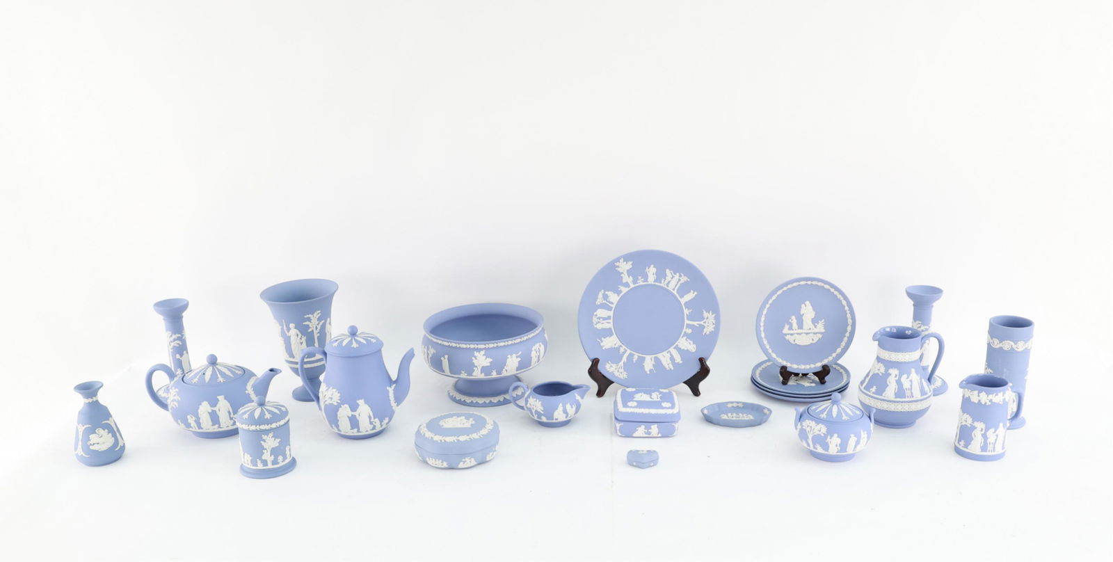 GROUPING OF WEDGWOOD JASPERWARE (1 of 19)