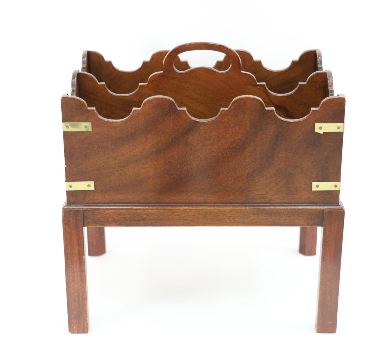 BAKER MAHOGANY & BRASS MAGAZINE HOLDER (1 of 16)