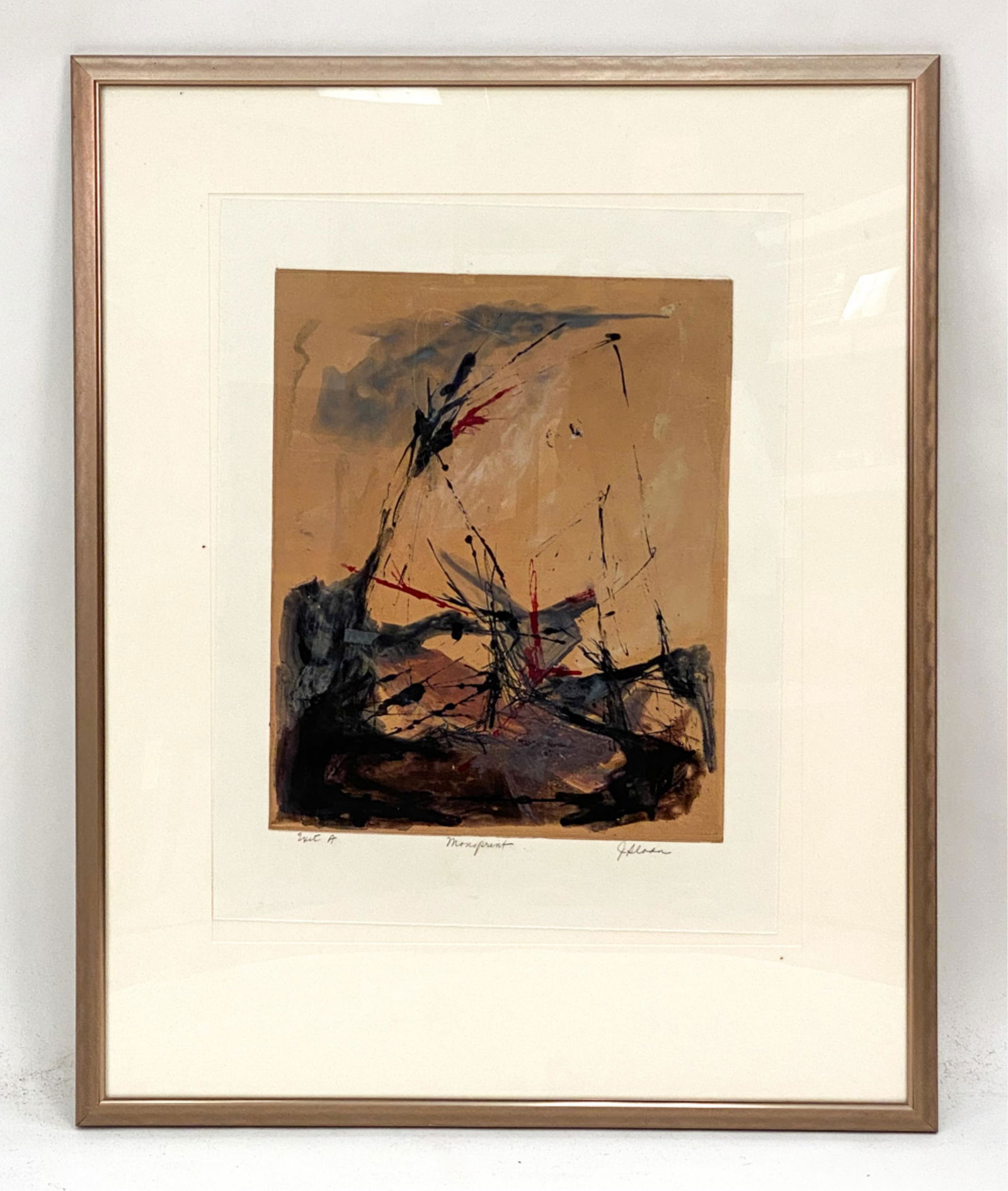 CONTEMPORARY ABSTRACT MONOPRINT (1 of 6)