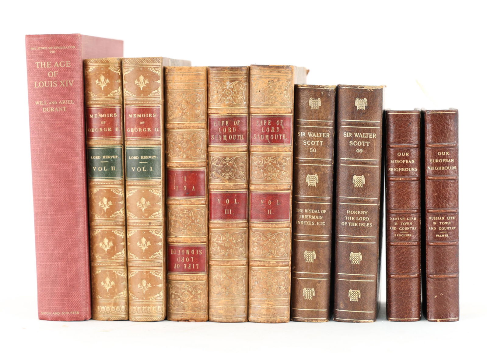 (10) BOOKS INCL. ANTIQUE LEATHER BOUND (1 of 20)