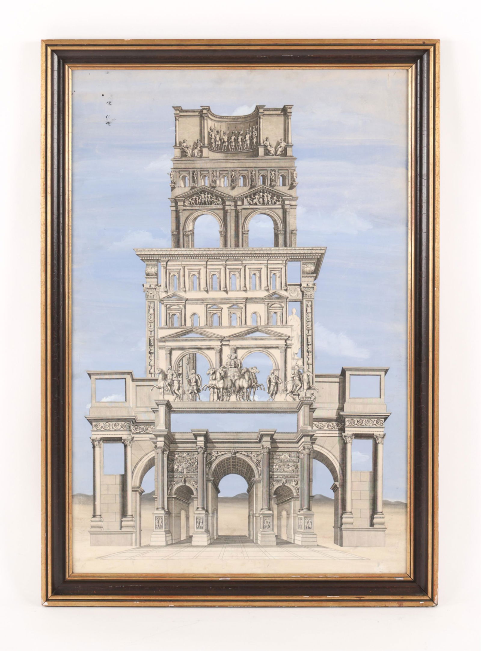 LARGE MODERN SURREALIST ARCHITECTURAL COLLAGE (1 of 11)