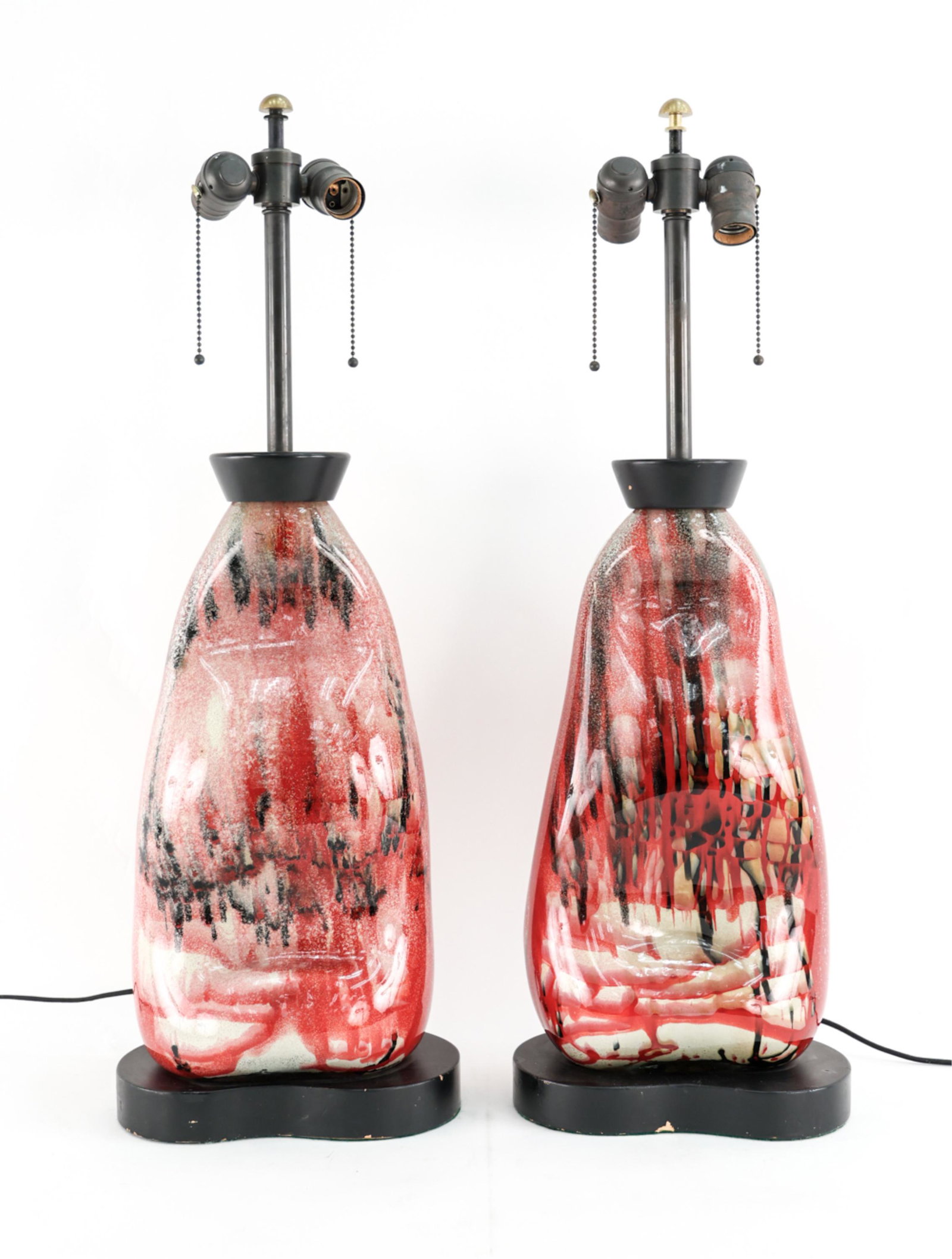 PAIR OF STUDIO CERAMIC LAMPS (1 of 16)