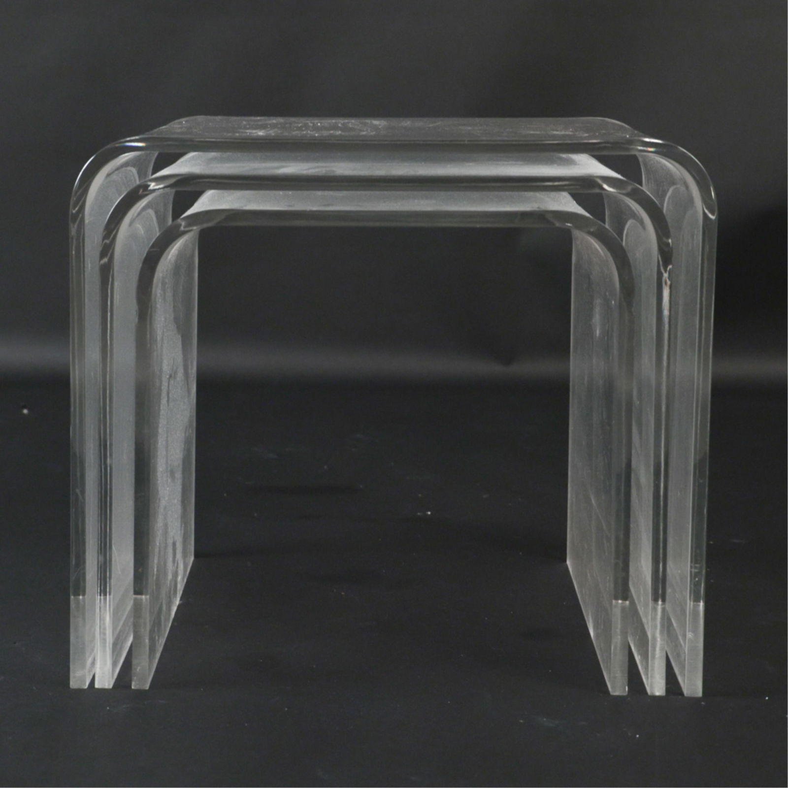 (3) LUCITE NESTING TABLES (1 of 20)