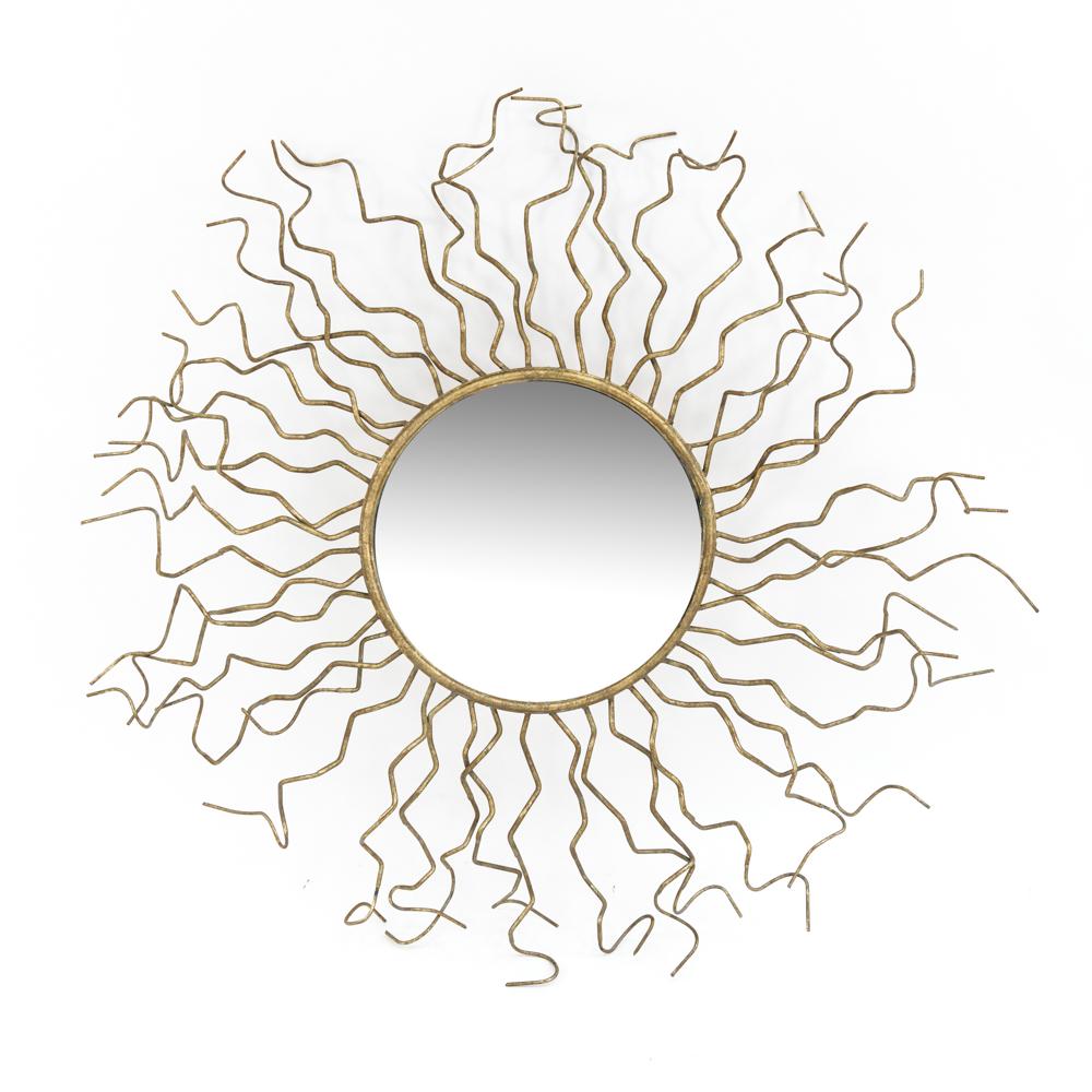 MODERN BRASS ORGANIC SUNBURST MIRROR (1 of 6)