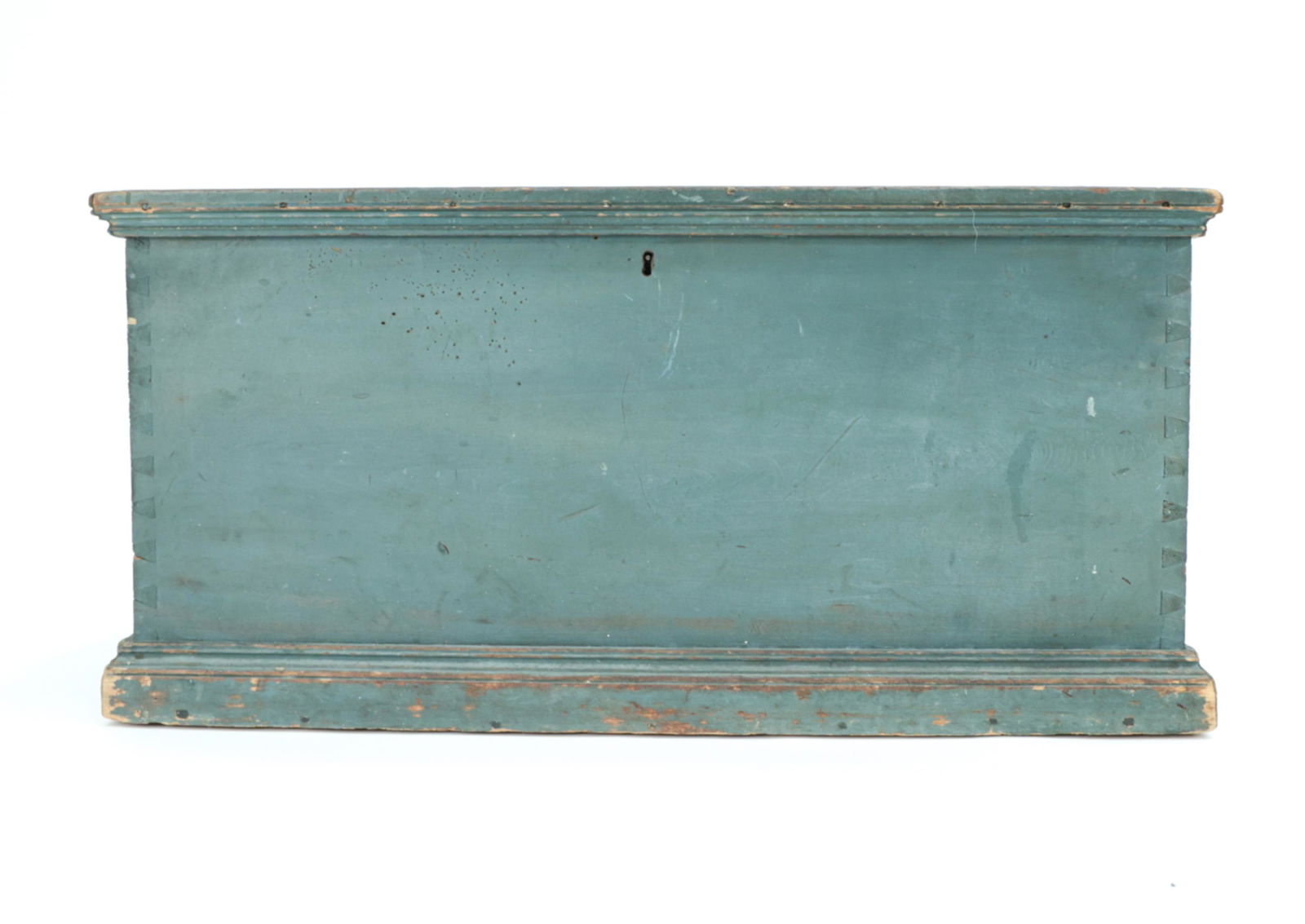 19TH C. BLUE PAINTED BLANKET CHEST (1 of 19)