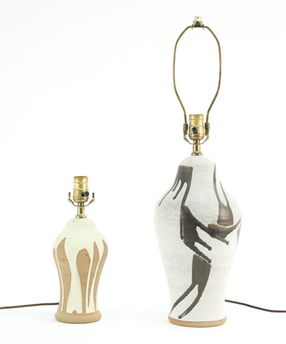 (2) MID-CENTURY STUDIO POTTERY LAMPS (1 of 16)