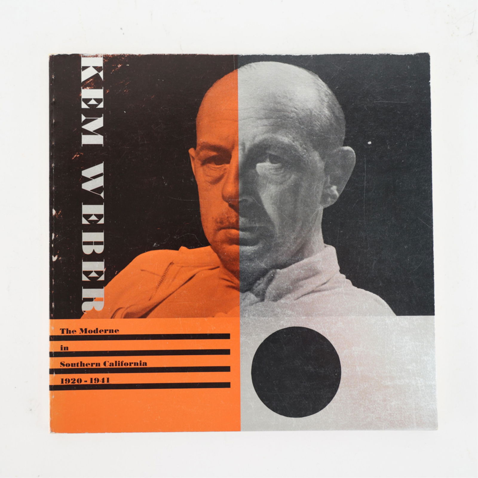 KEM WEBER EXHIBITION BOOK: Kem Weber. The Moderne in Southern California 1920-1941. Exhibition Soft cover. Dimensions: H 8" x W 8" x D .25" Condition: Front and back cover has scratches and wear to edges.