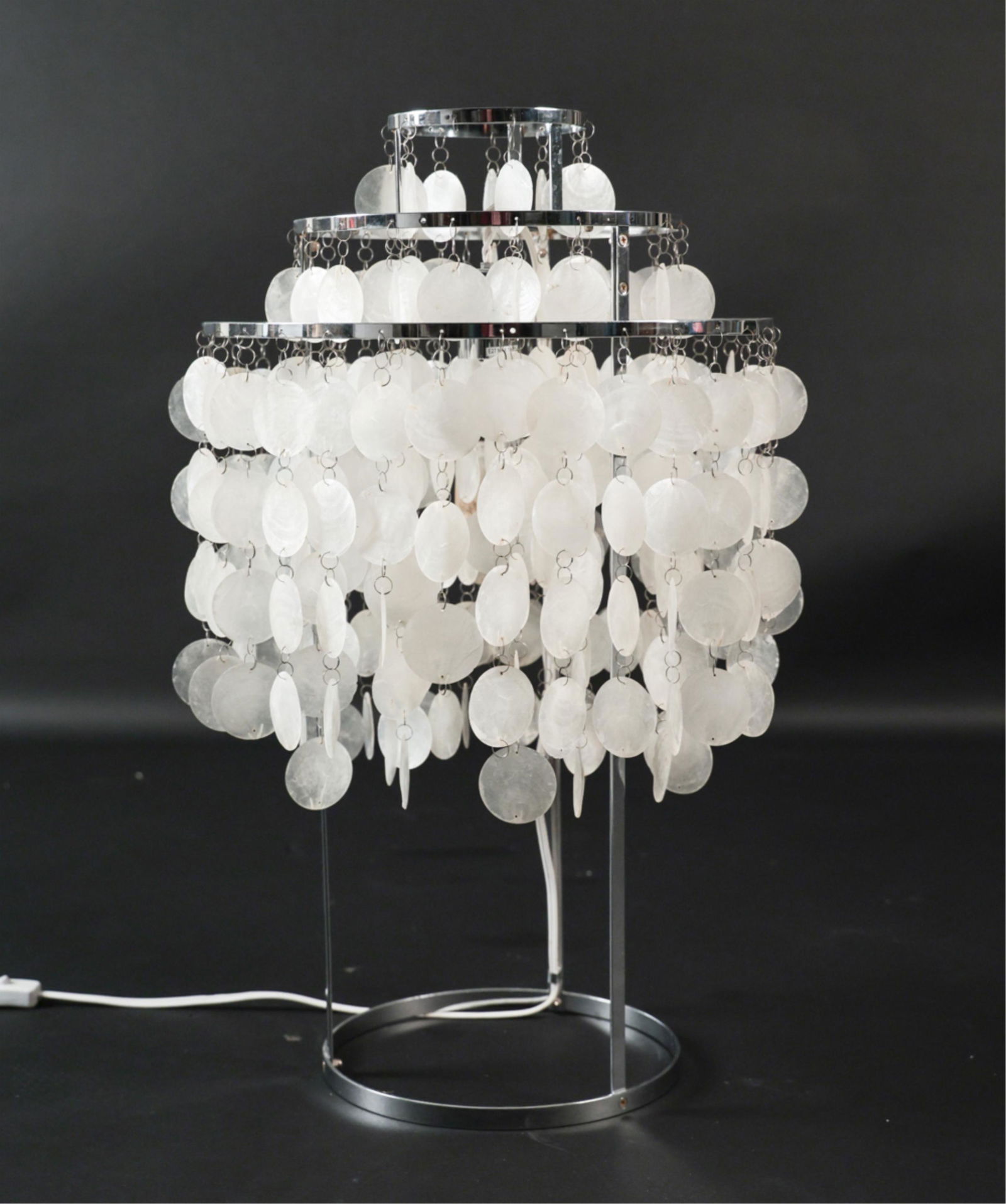 VERNER PANTON STYLE CAPIZ SHELL LAMP (1 of 10)