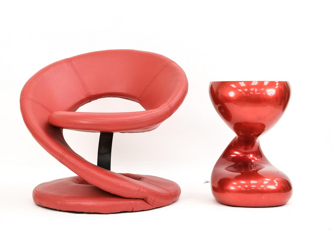 STYLE OF LOUIS DUROT JAYMAR SPIRAL LOUNGE CHAIR (1 of 16)